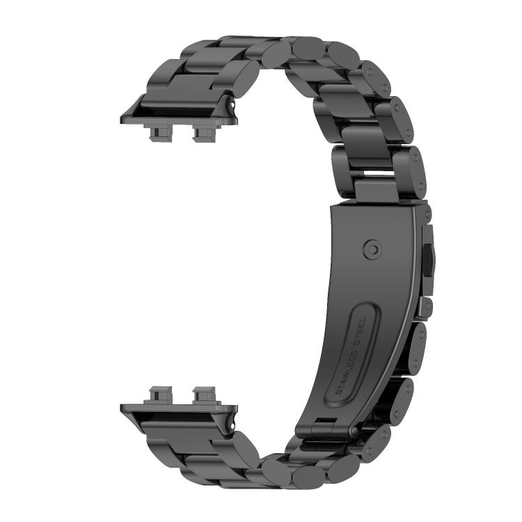 Cinturino per orologio MIJOBS a tre perline in acciaio inossidabile, For Huawei Band 11 / Band 11 Pro