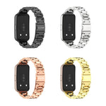 Cinturino per orologio MIJOBS a tre perline in acciaio inossidabile, For Huawei Band 11 / Band 11 Pro