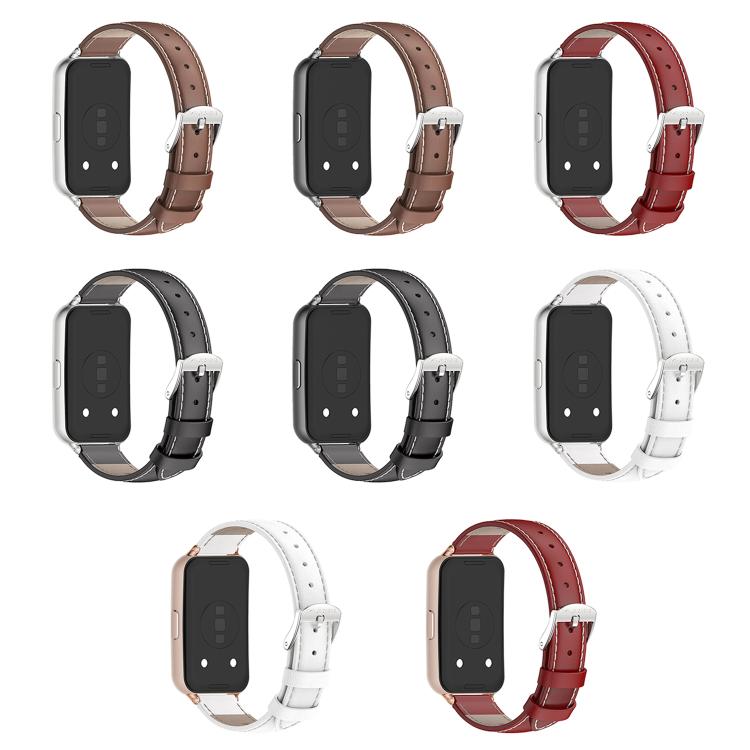 Cinturino per orologio MIJOBS in pelle bovina pieno fiore, For Huawei Band 11 / Band 11 Pro