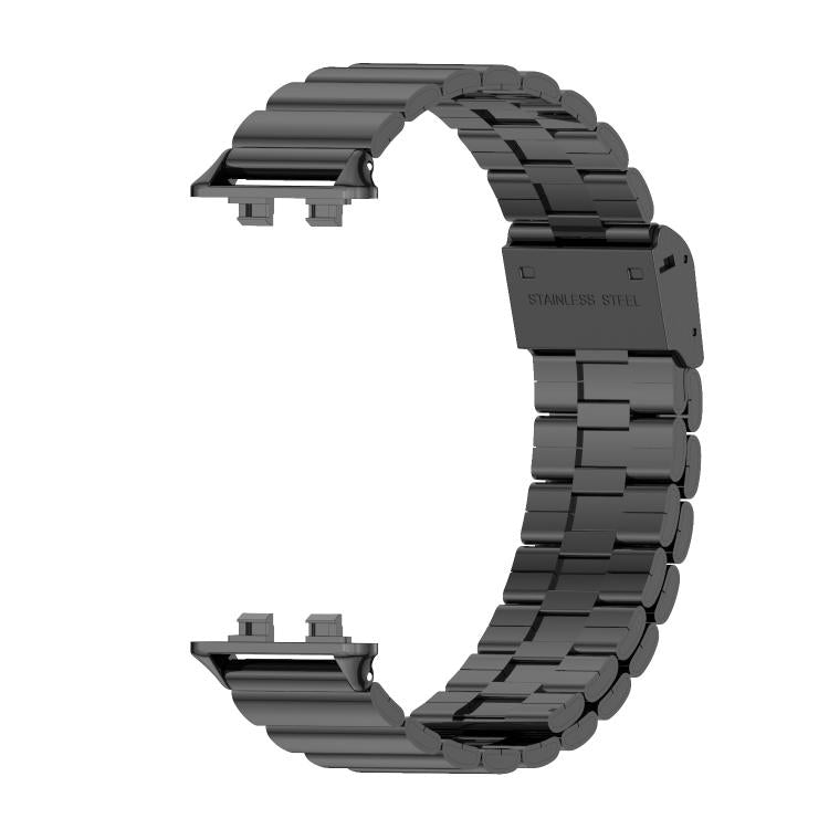 Cinturino per orologio MIJOBS in acciaio inossidabile con fibbia a maglie di bambù., For Huawei Band 11 / Band 11 Pro
