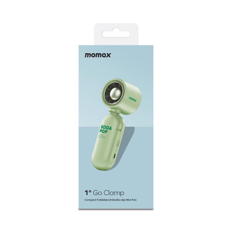 Ventilatore pieghevole ad alta velocità MOMAX IF22 GO CLAMP con clip per ombrello.