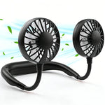 Ventilatore portatile a doppia testa ZY-A2 da appendere al collo.