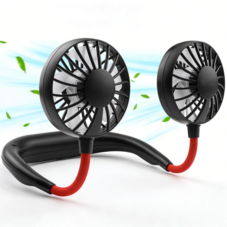 ZY-A2 Portable Neck Hanging Dual-Head Fan