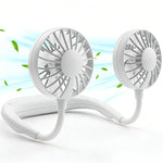 Ventilatore portatile a doppia testa ZY-A2 da appendere al collo.