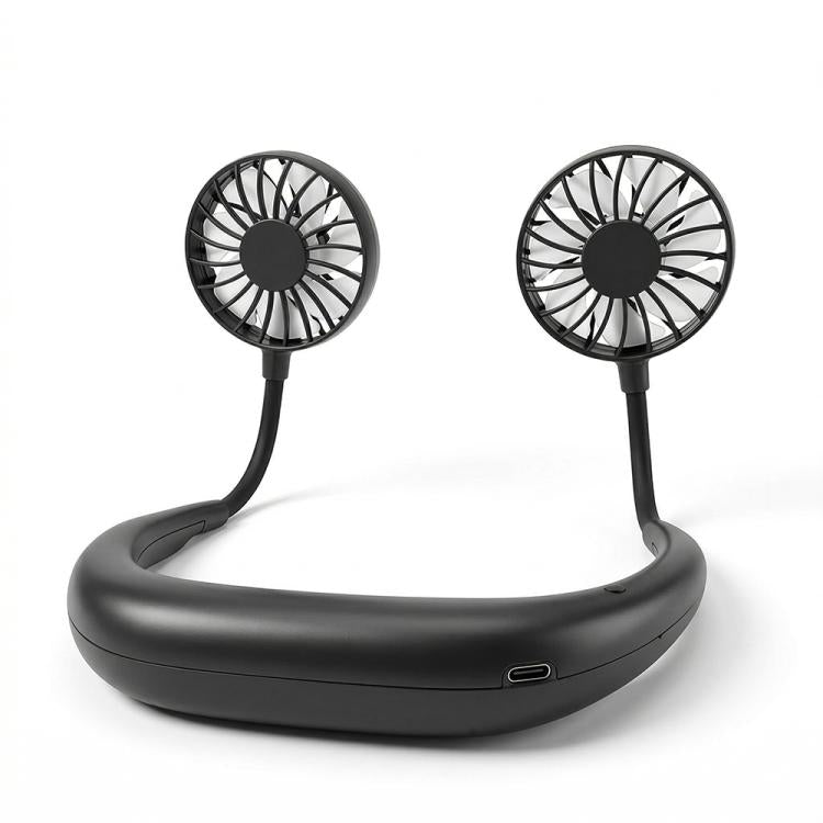 Ventilatore portatile a doppia testa ZY-A2 da appendere al collo.