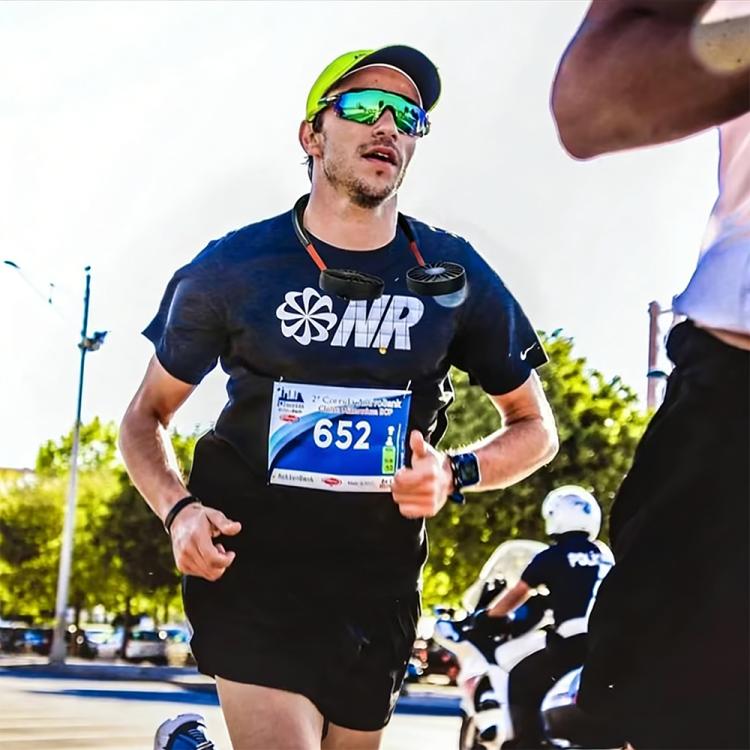 ZY-A2 Portable Neck Hanging Dual-Head Fan