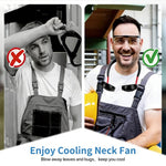 Ventilatore portatile a doppia testa ZY-A2 da appendere al collo.