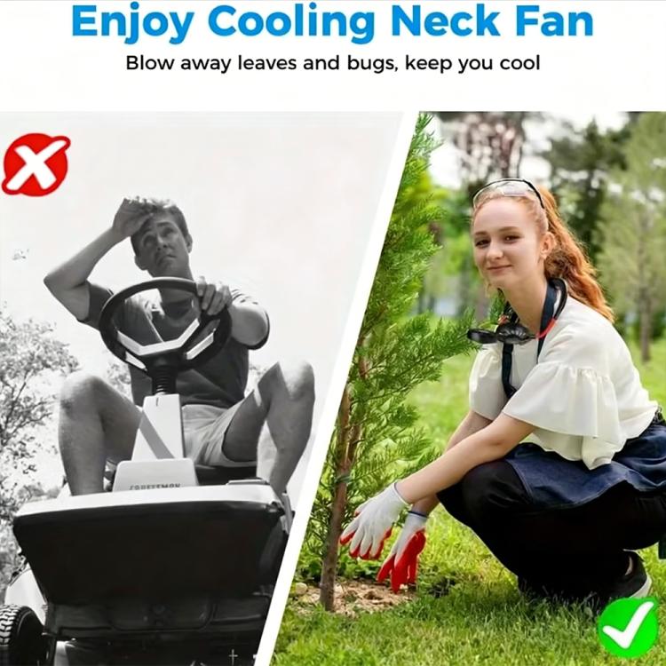 ZY-A2 Portable Neck Hanging Dual-Head Fan