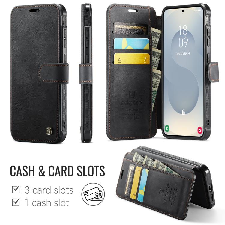 Custodia per telefono AutSpace A15 con chiusura magnetica retrò in pelle vegana, For Samsung Galaxy S26+ 5G, For Samsung Galaxy S26 Ultra 5G, For Samsung Galaxy S26 5G, For Samsung Galaxy S25 Edge 5G