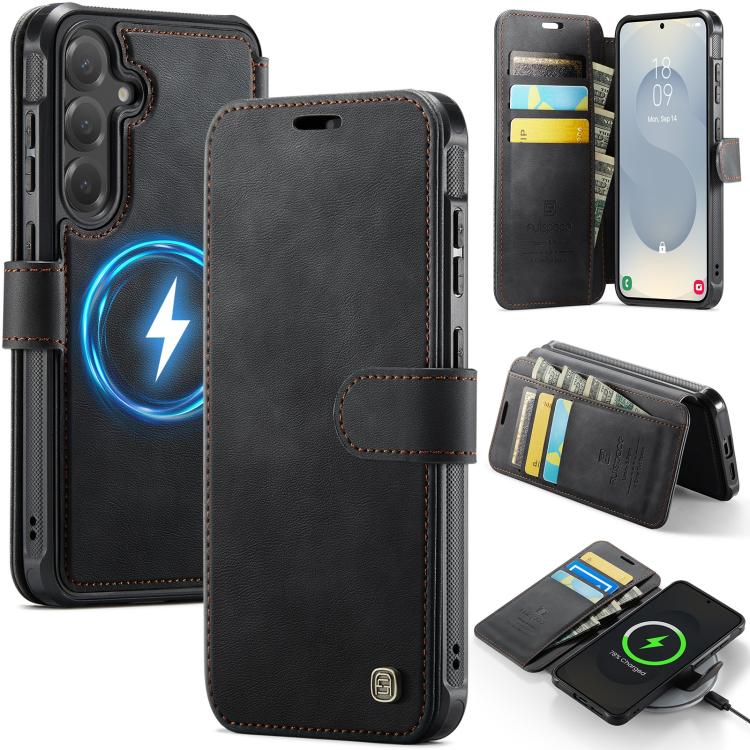 Custodia per telefono AutSpace A15 con chiusura magnetica retrò in pelle vegana, For Samsung Galaxy S25 / S24 5G, For Samsung Galaxy S25+ / S24+ 5G, For Samsung Galaxy S25 Ultra 5G, For Samsung Galaxy S24 Ultra 5G