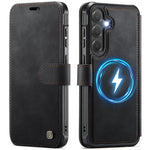 Custodia per telefono AutSpace A15 con chiusura magnetica retrò in pelle vegana, For Samsung Galaxy S25 / S24 5G, For Samsung Galaxy S25+ / S24+ 5G, For Samsung Galaxy S25 Ultra 5G, For Samsung Galaxy S24 Ultra 5G