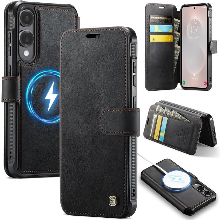 Custodia per telefono AutSpace A15 con chiusura magnetica retrò in pelle vegana, For Samsung Galaxy S26+ 5G, For Samsung Galaxy S26 Ultra 5G, For Samsung Galaxy S26 5G, For Samsung Galaxy S25 Edge 5G