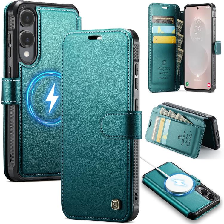 Custodia per telefono AutSpace A15 con chiusura magnetica retrò in pelle vegana, For Samsung Galaxy S26+ 5G, For Samsung Galaxy S26 Ultra 5G, For Samsung Galaxy S26 5G, For Samsung Galaxy S25 Edge 5G