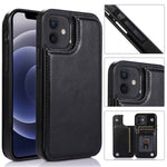 Custodia portafoglio in pelle PU e TPU per iPhone 12 e 12 Pro