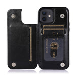 Custodia portafoglio in pelle PU e TPU per iPhone 12 e 12 Pro