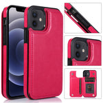Custodia portafoglio in pelle PU e TPU per iPhone 12 e 12 Pro