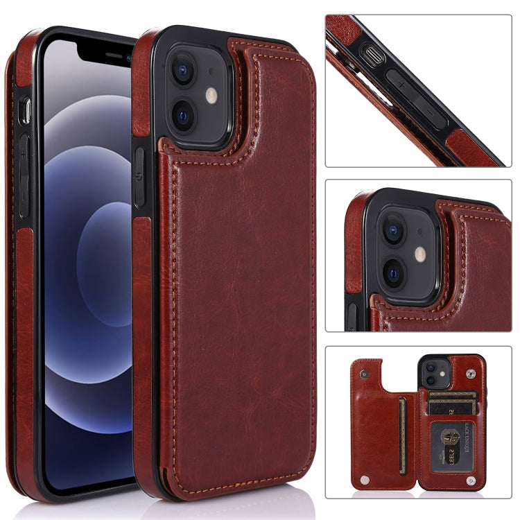 Custodia portafoglio in pelle PU e TPU per iPhone 12 e 12 Pro