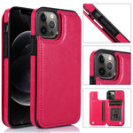 Custodia portafoglio in pelle PU e TPU per iPhone 12 e 12 Pro