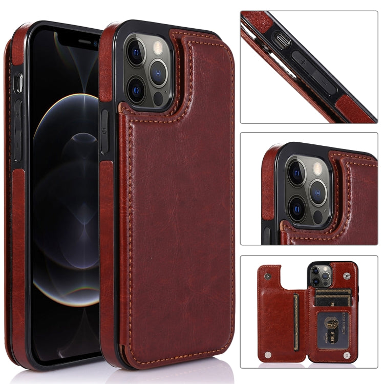Custodia portafoglio in pelle PU e TPU per iPhone 12 e 12 Pro