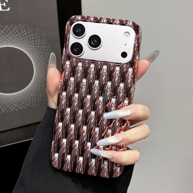 Custodia per telefono in TPU con texture attorcigliata galvanizzata e dissipazione del calore., For iPhone 17 Pro Max, For iPhone 17 Pro, For iPhone 17, For iPhone 16 Pro Max