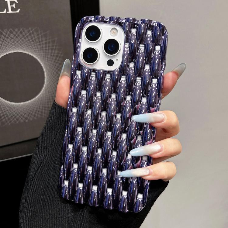 Custodia per telefono in TPU con texture attorcigliata galvanizzata e dissipazione del calore., For iPhone 16 Pro, For iPhone 16 Plus, For iPhone 16, For iPhone 15 Pro Max