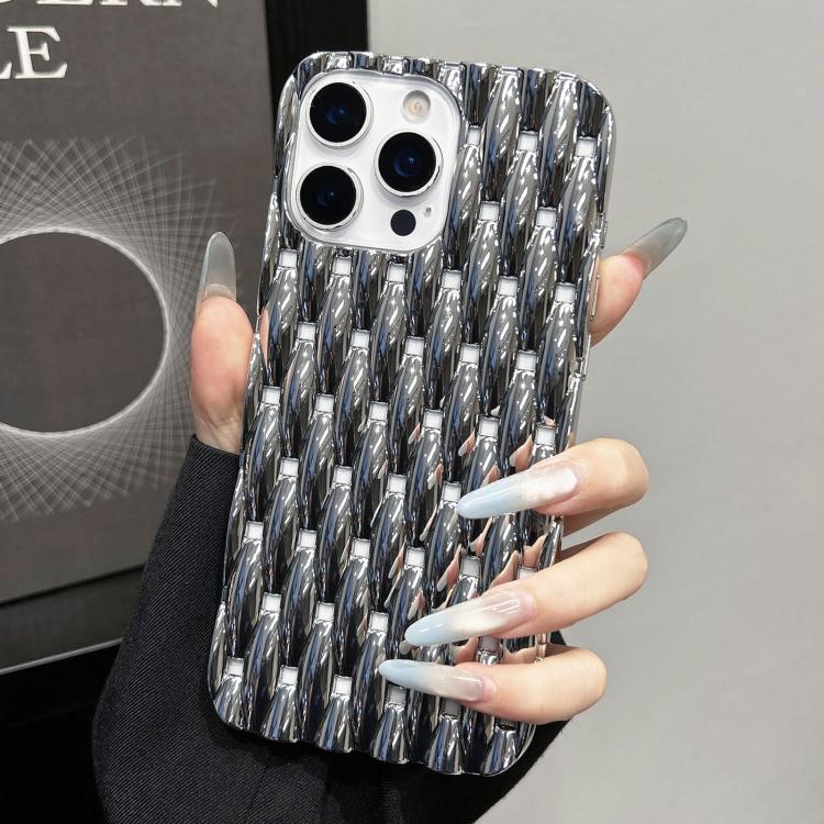 Custodia per telefono in TPU con texture attorcigliata galvanizzata e dissipazione del calore., For iPhone 16 Pro, For iPhone 16 Plus, For iPhone 16, For iPhone 15 Pro Max