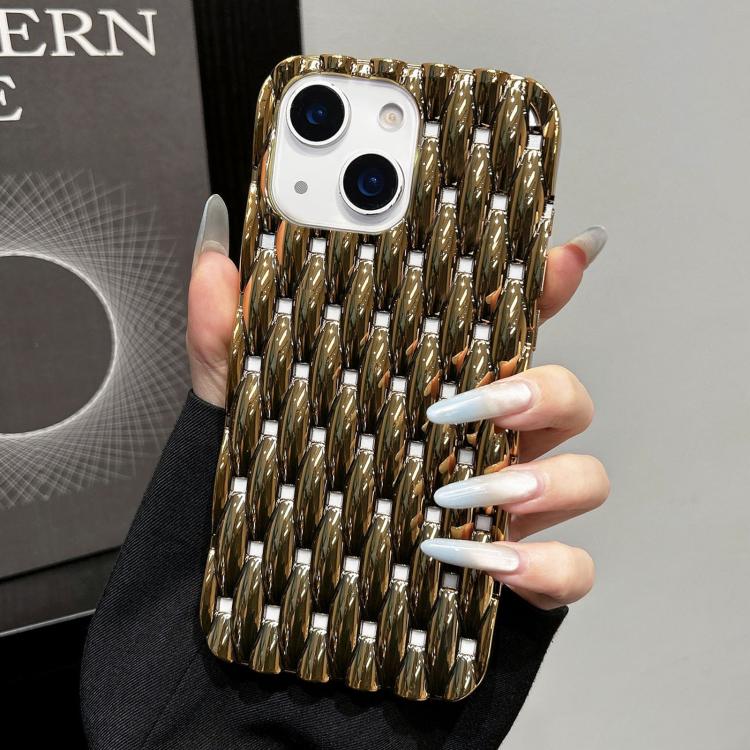 Custodia per telefono in TPU con texture attorcigliata galvanizzata e dissipazione del calore., For iPhone 15 Pro, For iPhone 15 Plus, For iPhone 15, For iPhone 14 Plus