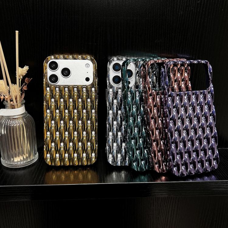 Custodia per telefono in TPU con texture attorcigliata galvanizzata e dissipazione del calore., For iPhone 17 Pro Max, For iPhone 17 Pro, For iPhone 17, For iPhone 16 Pro Max