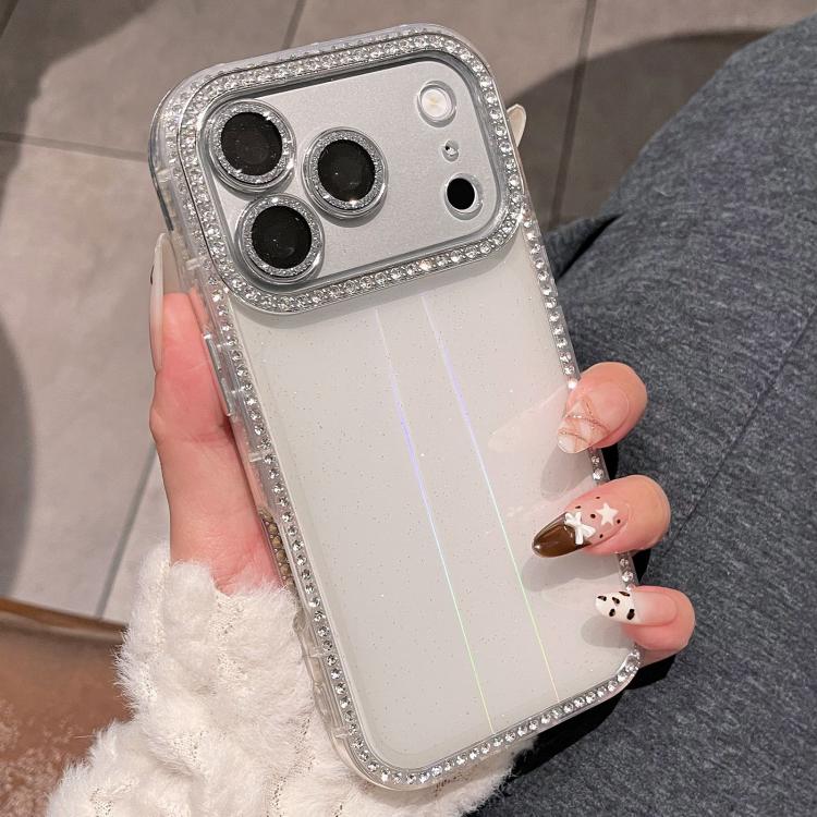 Custodia per telefono IMD PC in TPU con glitter Diamond Aurora su entrambi i lati, For iPhone 17 Pro Max, For iPhone 17 Pro, For iPhone 17, For iPhone 16 Pro Max