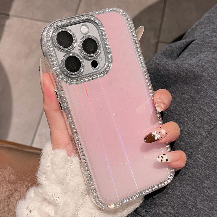 Custodia per telefono IMD PC in TPU con glitter Diamond Aurora su entrambi i lati, For iPhone 16 Pro, For iPhone 16 Plus, For iPhone 16, For iPhone 15 Pro Max