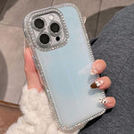 Custodia per telefono IMD PC in TPU con glitter Diamond Aurora su entrambi i lati, For iPhone 16 Pro, For iPhone 16 Plus, For iPhone 16, For iPhone 15 Pro Max