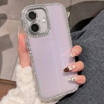 Custodia per telefono IMD PC in TPU con glitter Diamond Aurora su entrambi i lati, For iPhone 16 Pro, For iPhone 16 Plus, For iPhone 16, For iPhone 15 Pro Max