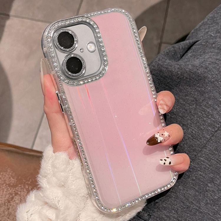 Custodia per telefono IMD PC in TPU con glitter Diamond Aurora su entrambi i lati, For iPhone 16 Pro, For iPhone 16 Plus, For iPhone 16, For iPhone 15 Pro Max