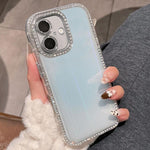 Custodia per telefono IMD PC in TPU con glitter Diamond Aurora su entrambi i lati, For iPhone 16 Pro, For iPhone 16 Plus, For iPhone 16, For iPhone 15 Pro Max