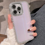 Custodia per telefono IMD PC in TPU con glitter Diamond Aurora su entrambi i lati, For iPhone 16 Pro, For iPhone 16 Plus, For iPhone 16, For iPhone 15 Pro Max