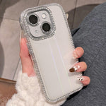 Custodia per telefono IMD PC in TPU con glitter Diamond Aurora su entrambi i lati, For iPhone 15 Pro, For iPhone 15, For iPhone 14 / 13, For iPhone 14 Pro