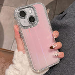 Custodia per telefono IMD PC in TPU con glitter Diamond Aurora su entrambi i lati, For iPhone 15 Pro, For iPhone 15, For iPhone 14 / 13, For iPhone 14 Pro