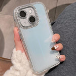 Custodia per telefono IMD PC in TPU con glitter Diamond Aurora su entrambi i lati, For iPhone 15 Pro, For iPhone 15, For iPhone 14 / 13, For iPhone 14 Pro