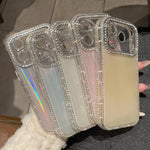 Custodia per telefono IMD PC in TPU con glitter Diamond Aurora su entrambi i lati, For iPhone 14 Pro Max, For iPhone 13 Pro Max, For iPhone 13 Pro