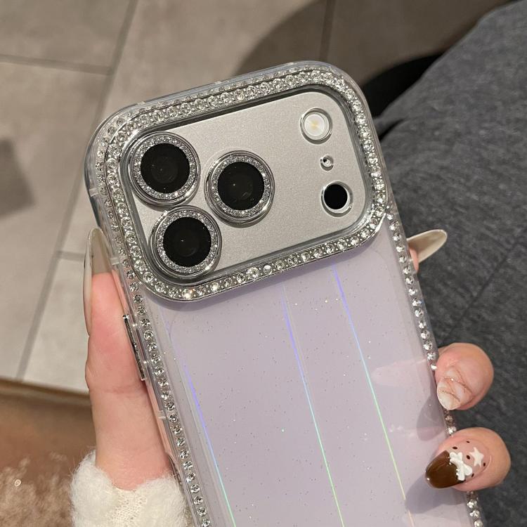 Custodia per telefono IMD PC in TPU con glitter Diamond Aurora su entrambi i lati, For iPhone 16 Pro, For iPhone 16 Plus, For iPhone 16, For iPhone 15 Pro Max