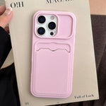 Custodia per telefono in TPU con scomparto per carte e texture litchi a tinta unita., For iPhone 12 Pro, For iPhone 11 Pro Max, For iPhone 11