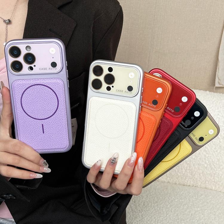 Si trasforma in 17 custodie magnetiche in TPU con texture effetto pelle di litchi., For iPhone 15 Pro, For iPhone 15 Plus, For iPhone 15, For iPhone 14 Plus