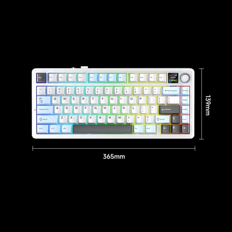 AULA F75MAX 80 Keys Wired/2.4G/Bluetooth Three Model Customized RGB Mechanical Keyboard
