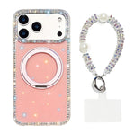 Custodia per telefono Diamond IMD con supporto magnetico in metallo e cinturino, rotazione a 360°., For iPhone 17e / 16e, For iPhone 17 Pro Max