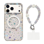 Custodia per telefono Diamond IMD con supporto magnetico in metallo e cinturino, rotazione a 360°., For iPhone 17 Pro, For iPhone 17
