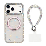 Custodia per telefono Diamond IMD con supporto magnetico in metallo e cinturino, rotazione a 360°., For iPhone 17 Pro, For iPhone 17