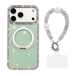 Custodia per telefono Diamond IMD con supporto magnetico in metallo e cinturino, rotazione a 360°., For iPhone 17 Pro, For iPhone 17