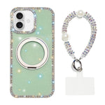 Custodia per telefono Diamond IMD con supporto magnetico in metallo e cinturino, rotazione a 360°., For iPhone 17 Pro, For iPhone 17