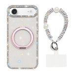 Custodia per telefono Diamond IMD con supporto magnetico in metallo e cinturino, rotazione a 360°., For iPhone Air, For iPhone 16 Pro Max