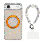 Custodia per telefono Diamond IMD con supporto magnetico in metallo e cinturino, rotazione a 360°., For iPhone Air, For iPhone 16 Pro Max